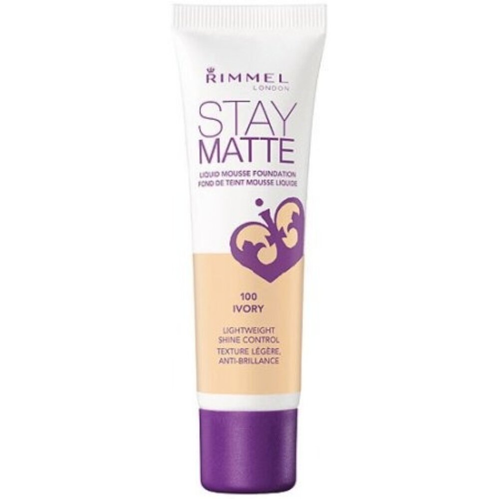 Rimmel London 100 Ivory Stay Matte Full Coverage Foundation 1 Fl Oz 30 mL NEW